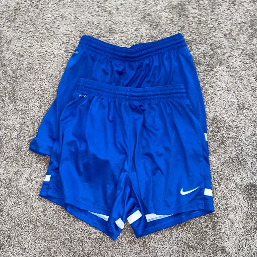 Dri fit Nike soccer shorts royal blue